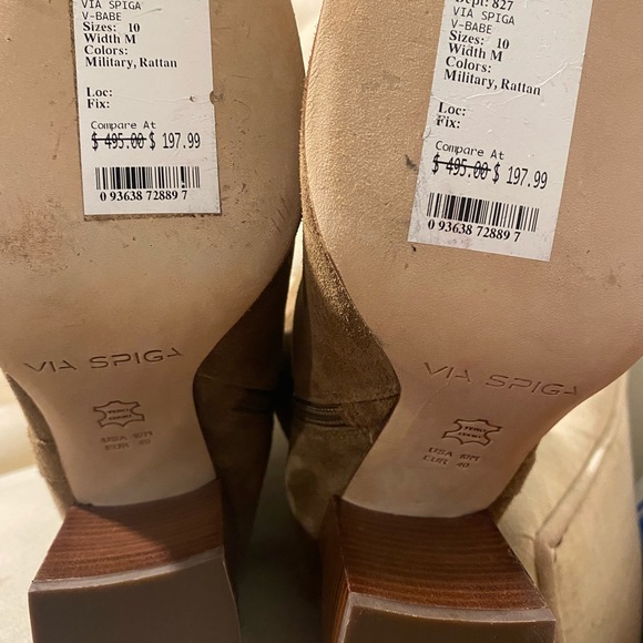 Suede Block Knee high boots - Picture 5 of 7